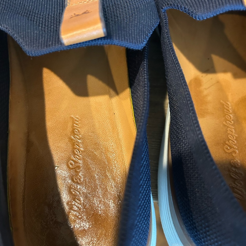 Wolf & Shepherd SWIFTKNIT™ DERBY Navy Blue Sneakers Leather Accents Sz 14 EXLNT - Picture 8 of 11